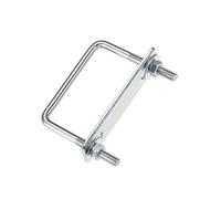 MACHSWON Perno cuadrado en U, juego de 4 pernos en U M6 de acero de 60 mm, ancho interior de 65 mm de longitud con tuercas y placa de marco para automóviles, barcos, remolques