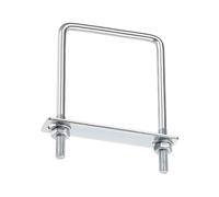 MACHSWON Perno cuadrado en U, juego de 4 pernos en U M8 de acero de cartón de 80 mm de ancho interior de 130 mm de longitud con tuercas y placa de marco para automóviles, barcos, remolques