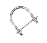 MACHSWON Perno redondo en U, juego de 2 pernos en U de acero inoxidable 304 M10 de 60 mm, ancho interior de 94 mm de longitud con tuercas y placa de marco para automóviles, barcos, remolques