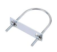 MACHSWON Perno redondo en U, juego de 2 pernos en U M6 de aleación de acero chapado en zinc de 70 mm de ancho interior de 120 mm de longitud con tuercas y placa de marco para automóviles, barcos,