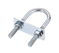 MACHSWON Perno redondo en U, juego de 2 pernos en U M8 de aleación de acero chapado en zinc de 31 mm de ancho interior de 90 mm de longitud con tuercas y placa de marco para automóviles, barcos,