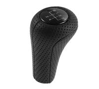 MACHSWON Pomo de palanca de cambios manual de 5 velocidades compatible con BMW E46 E90 E60 E63 X1 E84 X3 E83 X5 E53, mango de piel sintética ABS, negro con agujeros, 1 unidad