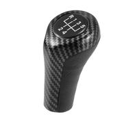 MACHSWON Pomo de palanca de cambios manual de 5 velocidades con patrón de fibra de carbono compatible con BMW E46 E90 E60 E39 E36 E84 X1 X3, repuesto para 25117566267