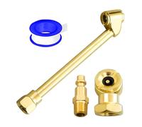 MACHSWON Portabrocas de neumático de bola cerrada NPT hembra de 1/4 pulgadas, conexión de 2 vías, juego de portabrocas de aire resistente de doble cabeza, enchufe rápido macho estándar, adaptador de