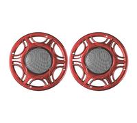 MACHSWON Rejilla Altavoz de Audio de Coche, 2 Fundas de Metal de 6.89 Pulgadas, Protector de Bocina de Malla Decorativa, Color Rojo