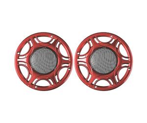 MACHSWON Rejilla Altavoz de Audio de Coche, 2 Fundas de Metal de 6.89 Pulgadas, Protector de Bocina de Malla Decorativa, Color Rojo