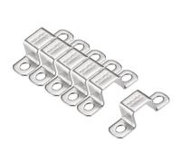 MACHSWON Soporte de conector de puntal en forma de U de 20 x 22 mm, abrazadera cuadrada de acero inoxidable 304 para puerta, soporte de barra cerrada, 6 unidades