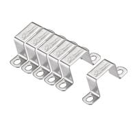 MACHSWON Soporte de conector de puntal en forma de U de 32 x 37 mm, abrazadera cuadrada de acero inoxidable 304 para puerta, soporte de barra cerrada, 12 unidades