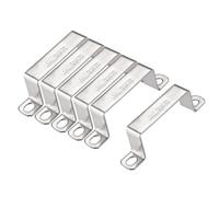 MACHSWON Soporte de conector de puntal en forma de U de 33 x 70 mm, abrazadera cuadrada de acero inoxidable 304 para puerta, soporte de barra cerrada, 6 unidades