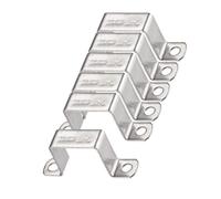 MACHSWON Soporte de conector de puntal en forma de U de 35 x 40 mm, abrazadera cuadrada de acero inoxidable 304 para puerta, soporte de barra cerrada, 6 unidades
