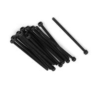 MACHSWON Tornillos de cabeza hexagonal M2,5 x 50 mm, rosca completa, aleación de acero de grado 12,9, acabado de óxido negro, tornillos de máquina Allen, 20 unidades