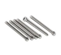 MACHSWON Tornillos de cabeza hexagonal M5 x 80 mm, tornillos de rosca completa de acero inoxidable 304, tornillos Allen, 10 unidades