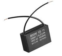 MACHSWON Ventilador de techo condensador con 2 cables Condensadores de película de polipropileno metalizado CBB61 1.5UF 450 V CA 50/60 Hz cilindro 47 x 17,5 x 34,5 mm 25/70/21,1 unidades