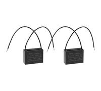 MACHSWON Ventilador de techo condensador con 2 cables, condensadores de película de polipropileno metalizado, CBB61, 10UF, 250 V, CA, 50/60 Hz, cilindro, 38 x 28 x 18 mm, 40/85/21,2 unidades