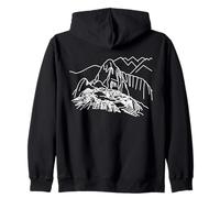 Machu Picchu Arte Lineal Entdecker Sudadera con Capucha