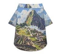 Machu Picchu - Camiseta divertida para mascotas, diseño de paisaje para mascotas, sudadera divertida para la playa y gato para mascotas pequeñas, talla S