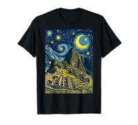 Machu Picchu Perú Noche Estrellada Historia del Arte Presente Camiseta
