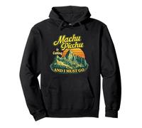 Machu Picchu Perú Viajes Andes Montañas Puesta del Sol Retro Sudadera con Capucha