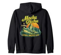 Machu Picchu Perú Viajes Andes Montañas Puesta del Sol Retro Sudadera con Capucha
