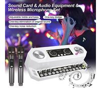 Mácina de Karaoke, Tarjeta de Sonido y Equipo de Audio. Tarjeta de Sonido Recargable Multifuncional. Equipo de Transmisio de Eléctrico para Cantar, Transmitir (#1)