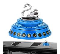 Maciun Ambientador solar para coche, diseño de cisne, placa de matrícula de estacionamiento, aromaterapia, tarjeta de estacionamiento temporal, perfume para decoración de escritorio del hogar