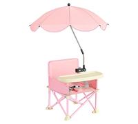 Maciun Asiento elevador plegable para mesa de comedor, silla elevadora plegable con sombrillas y bandeja para bebés de 6 a 36 años, para interiores y exteriores