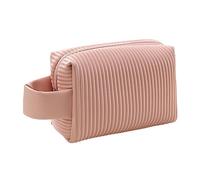 Maciun Bolsa de maquillaje - Organizador de maquillaje cosmético | Organizador portátil impermeable de gran capacidad para artículos de cuidado de la piel, Pink, Petit
