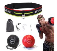Maciun Boxeo para la cabeza, banda elástica para la cabeza de pelota de boxeo, pelota de boxeo elástica de goma de espuma, ayudas multifuncionales para entrenamiento de boxeo para principiantes,