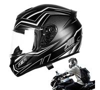 Maciun Cascos de Moto para Hombres, Cascos Scooter | Cascos de Carreras - Cascos de Protección para Motocicletas, Cascos Integrales para Scooter con Forro Extraíble
