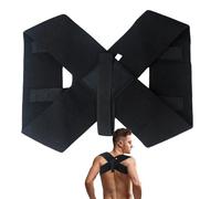 Maciun Corrector de postura de hombros y espalda, corrector de postura para mujer, alisador de espalda negra para hombres | Cinturón de fitness para la parte superior de la espalda, soporte de hombro,