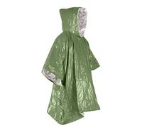 Maciun Poncho de lluvia de emergencia, ultraligero, impermeable, manta de emergencia, saco de vivac, rescate para mantener el calor y la lluvia, reversible, con capucha, impermeable, resistente al