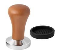 Macjiale Tamper, 51 mm, mango de madera de acero inoxidable, para | Precisión de 51 mm, mango de madera de acero inoxidable, extracto uniforme.
