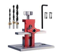 MACKED MACKING CABINADO - Localizador de instalación de muebles de aleación en ángulo preciso Herramienta de hardware de cajón de precisión de 3 bits de perforación para muebles de carpintería As