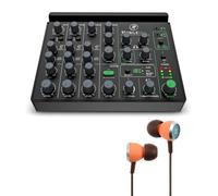 Mackie MobileMix - Mezclador analógico portátil de 8 canales con auriculares Audiofly