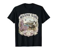 Mackinac Island Lilacs Northern Michigan Design Floración Temporada Camiseta