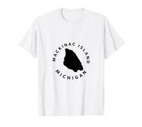 Mackinac Island Michigan MI Recuerdo Recordatorio Hombres Mujeres Camiseta gráfica económica, Hombre, Blanco, S