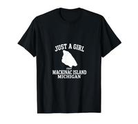 Mackinac Island Michigan MI Recuerdo Recordatorio Hombres Mujeres Camiseta gráfica económica, Hombre, Negro, XL