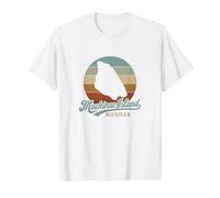 Mackinac Island Michigan MI Recuerdo Recordatorio Hombres Mujeres Camiseta gráfica económica, Hombre, Blanco, M