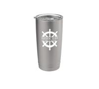 Mackinac Island Michigan Ship Wheel Vaso térmico de acero inoxidable de doble pared