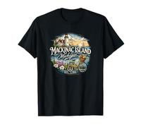 Mackinac Island Michigan Souvenir Novedad Diseño Gráfico Camiseta