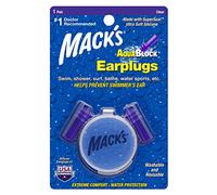 Macks Aqua Block - Tapones para los oídos para natación, color morado, talla 1 Pair
