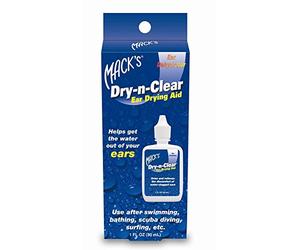 Mack's dry n clear ear-drying aid aide relieve discomfort from in water ears
