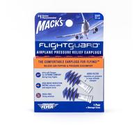Mack's Flightguard - Tapones para los oídos de alivio de presión de avión, 26 dB NRR, 33 dB SNR, cómodos, seguros, tapones para los oídos de viaje para dolor de oído por presión de aire, estallido de