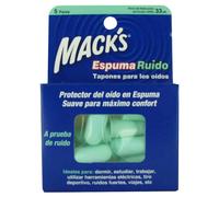 Macks Ruido Tapones Oidos Espuma 10 U