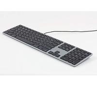 MacLand Matias Teclado USB US-Englisch, QWERTY, Mac Spacegrau Beleuchtet, USB-Anschluss
