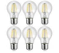 Maclean Bombilla de Filamento Edison Retro LED 4W E27 Decorativa Vintage Blanco Cálido 3000K 230V (6, 8W)
