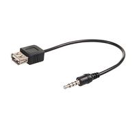Maclean Cable Adaptador USB 2.0 (Hembra) a Mini Jack 3.5mm (Macho) 15cm MCTV-693