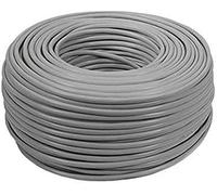 Cable de par Trenzado UTP Cat 5e 4 * 2 * 50 CCA, CCS Gris, 100 m Aluminio Revestido de Cobre
