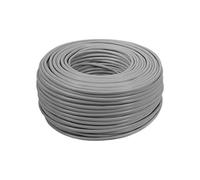 Maclean Cable de par trenzado UTP cat 5e 4 * 2 * 50 CCA, CCS gris, 50 m Aluminio revestido de cobre