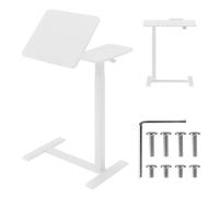 Maclean Escritorio para Portátil Altura Ajustable de 755 a 1108 mm | Inclinación hasta 60° | Móvil con Ruedas | Carga MAX. hasta 30 kg | Ergonómico y Estable | para Oficina, Home Office (Blanco)